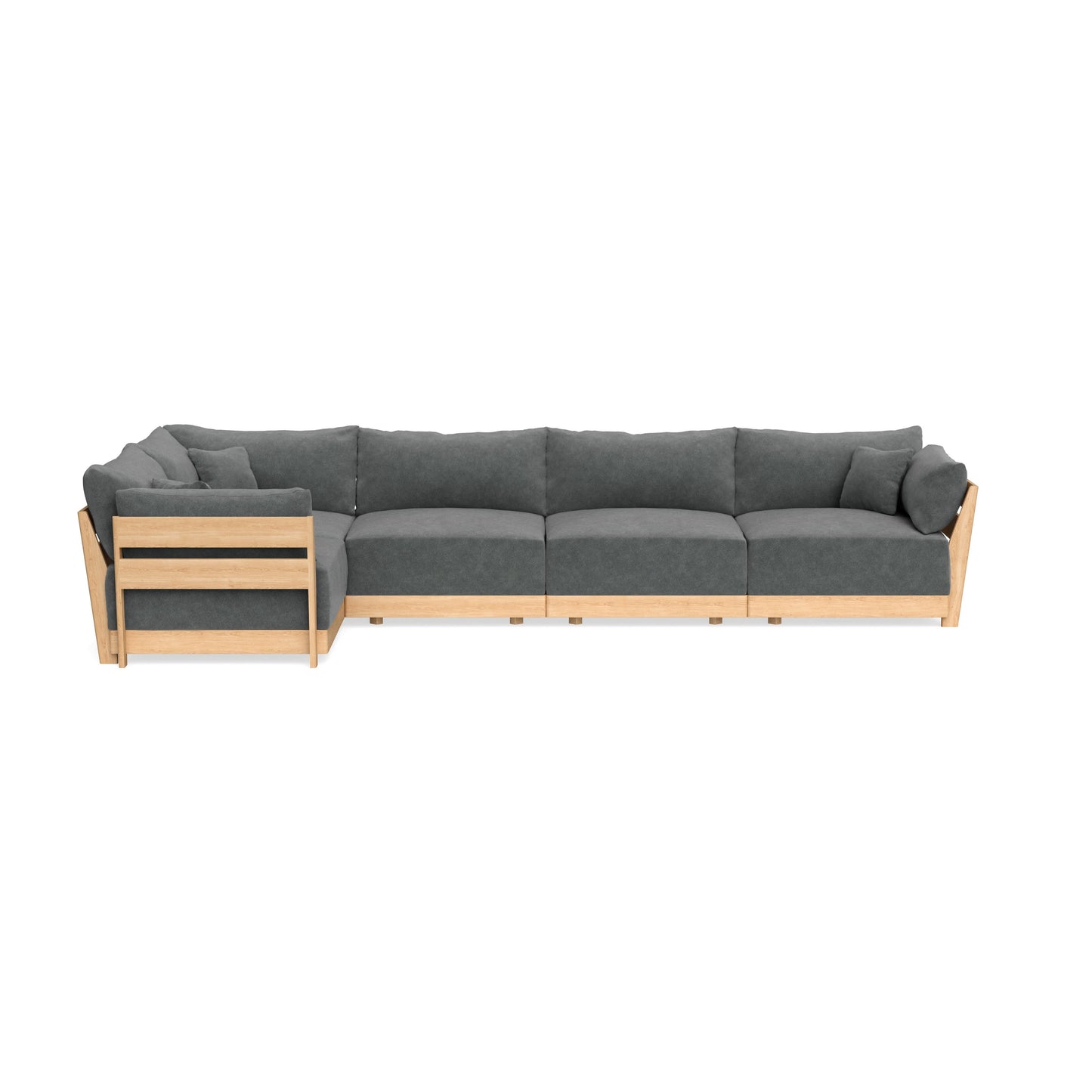 Slipcover Only - Modular Bondi 5-Seater L-Sectional in Chimney Gray