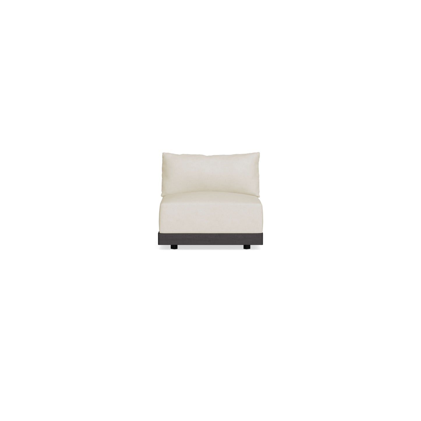 Modular Bondi Black Armless Chair in Mascarpone | Memory Foam Blend