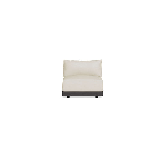 Modular Bondi Black Armless Chair in Mascarpone | Memory Foam Blend
