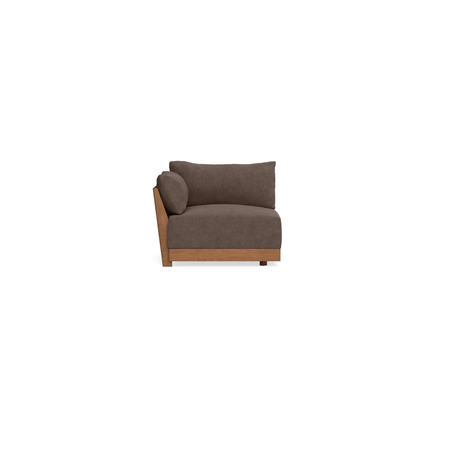Modular Bondi Espresso End Chair in Chocolate | Memory Foam Blend