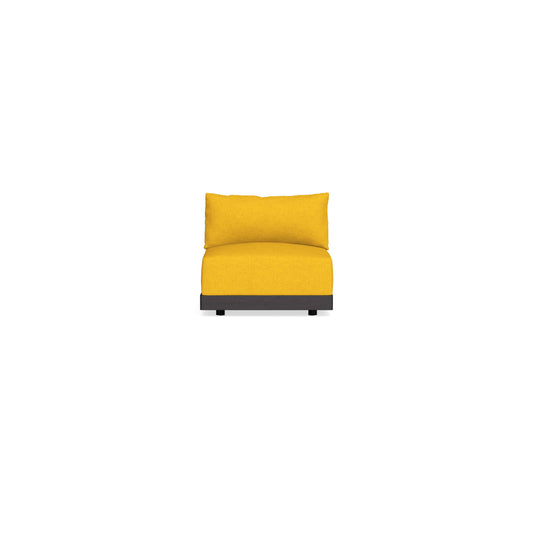 Modular Bondi Black Armless Chair in Sunflower | Memory Foam Blend