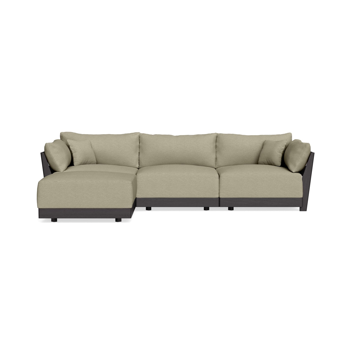 Modular Bondi Black 3-Seater Sectional in Cappuccino | Classic Blend