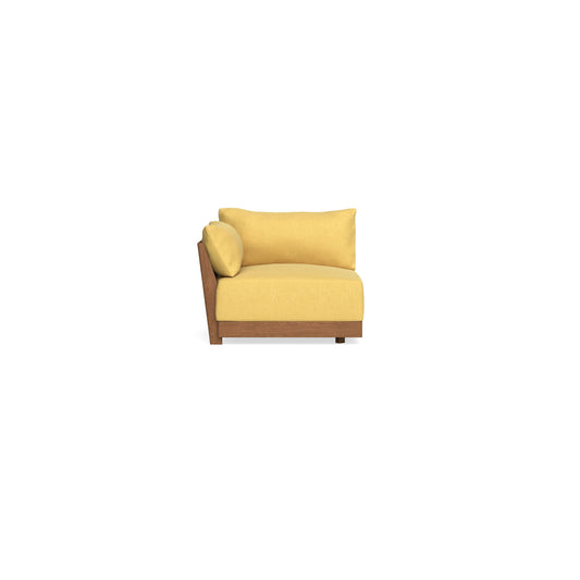 Modular Bondi Espresso End Chair in Goldenrod | Memory Foam Blend