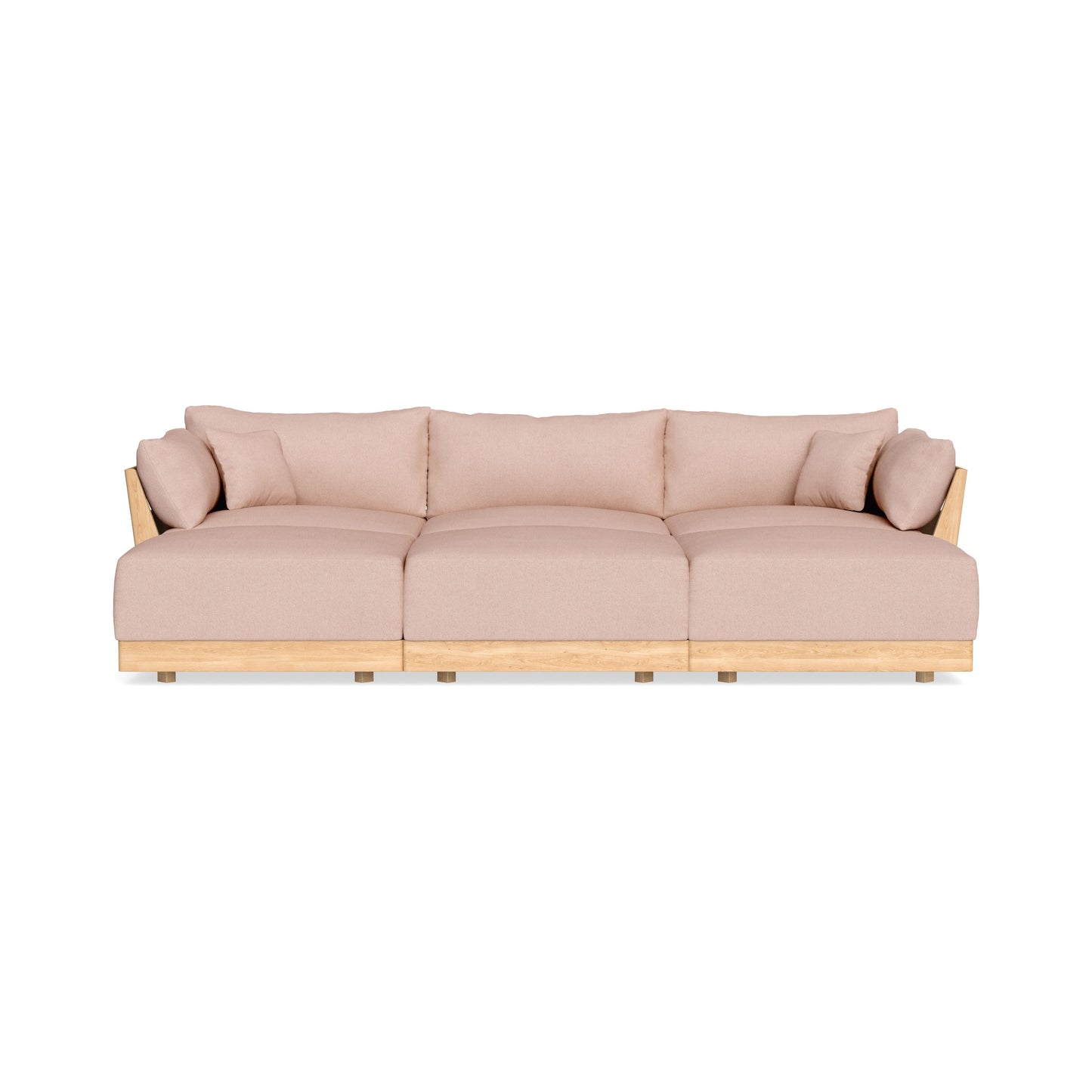 Slipcover Only - Modular Bondi 3-Seater Daybed Sofa Sectional in Rose Quartz