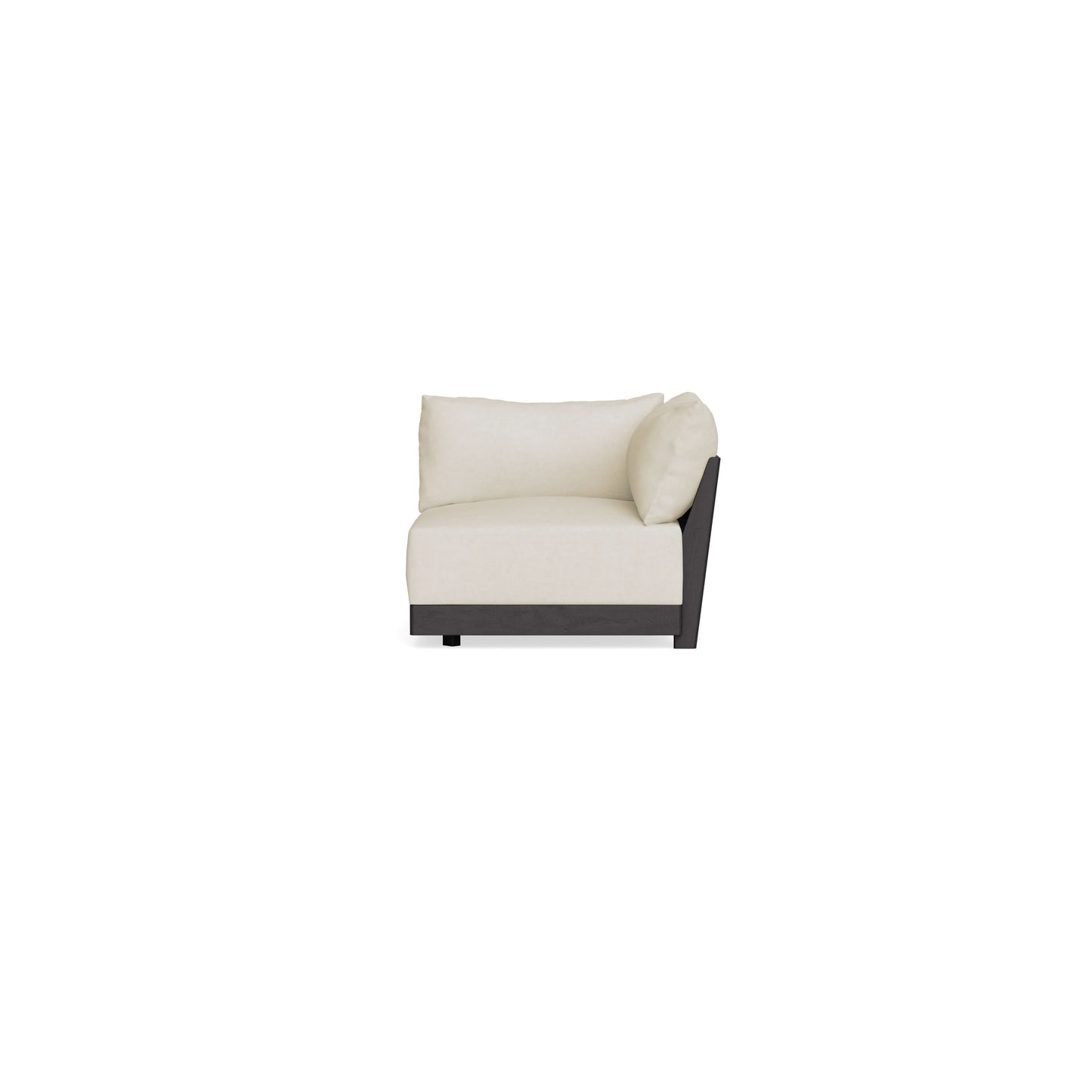 Modular Bondi Black Corner Chair in Mascarpone | Memory Foam Blend