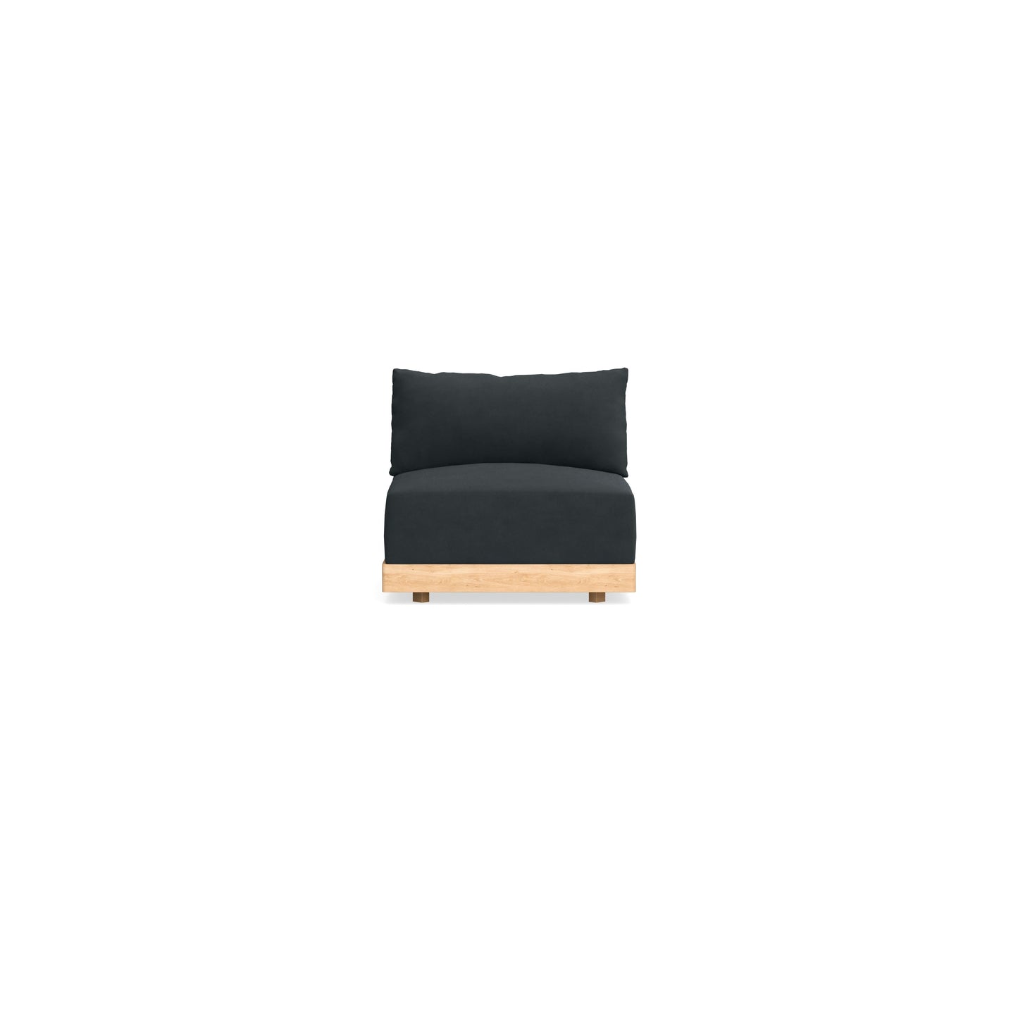 Slipcover Only - Modular Bondi Armless Chair in Obsidian