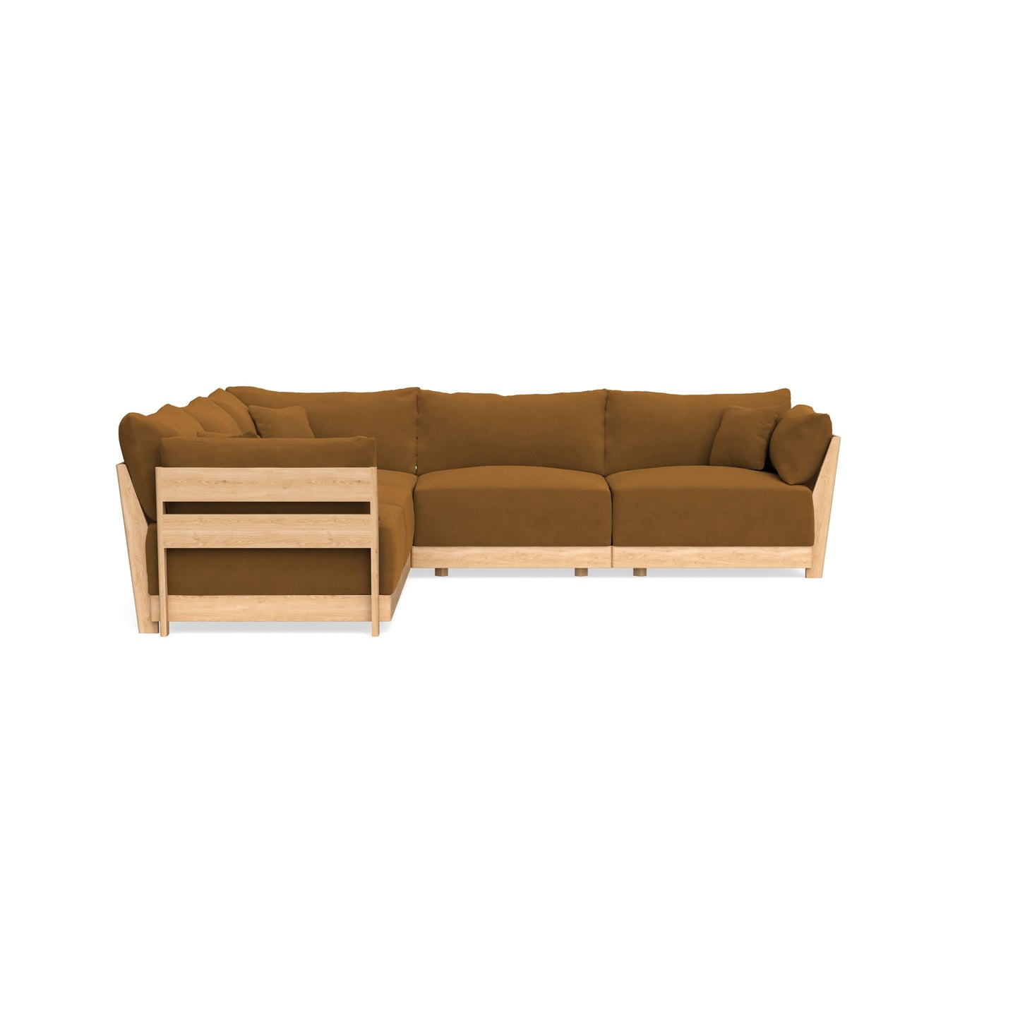 Slipcover Only - Modular Bondi 5-Seater Corner Sectional in Cognac