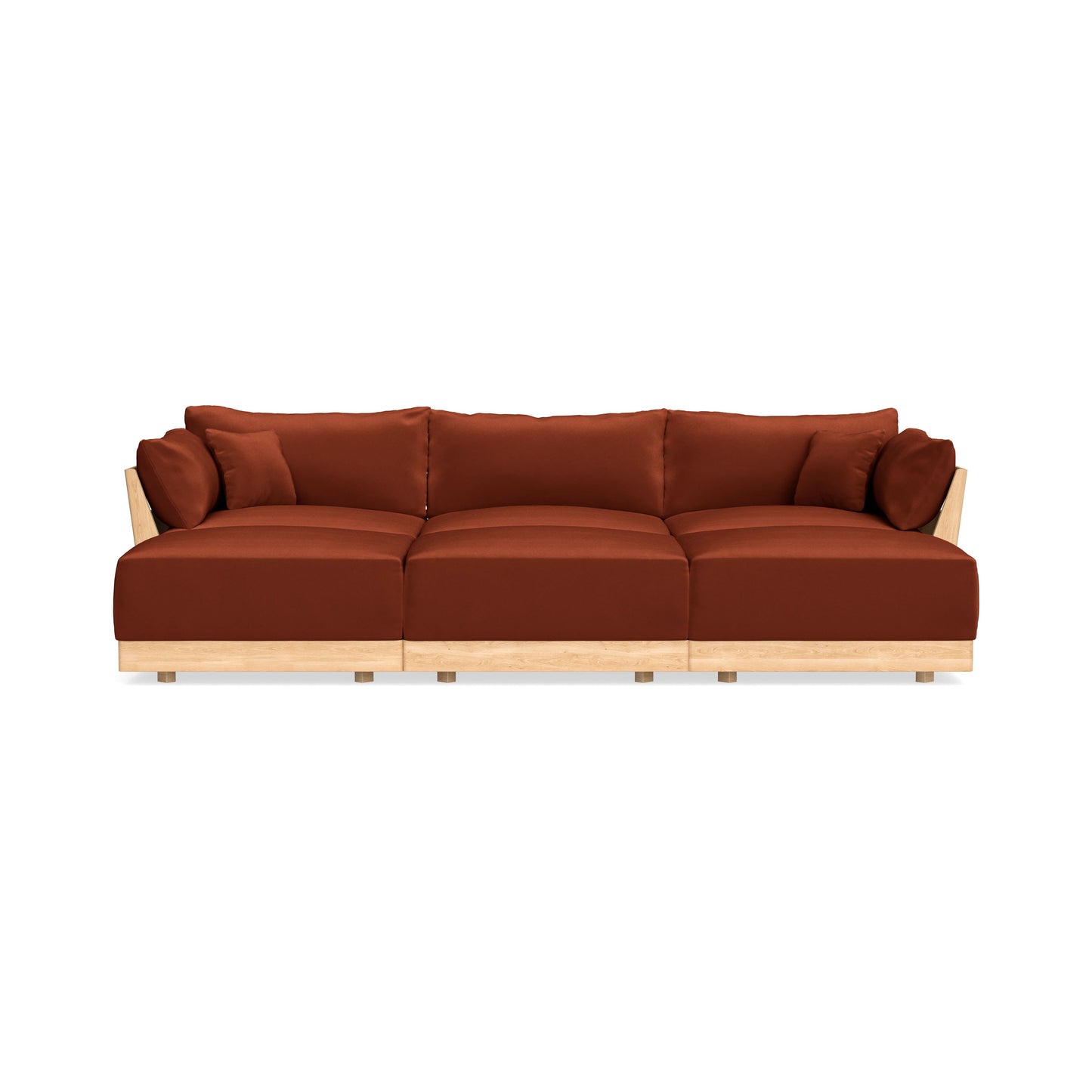 Slipcover Only - Modular Bondi 3-Seater Daybed Sofa Sectional in Rust