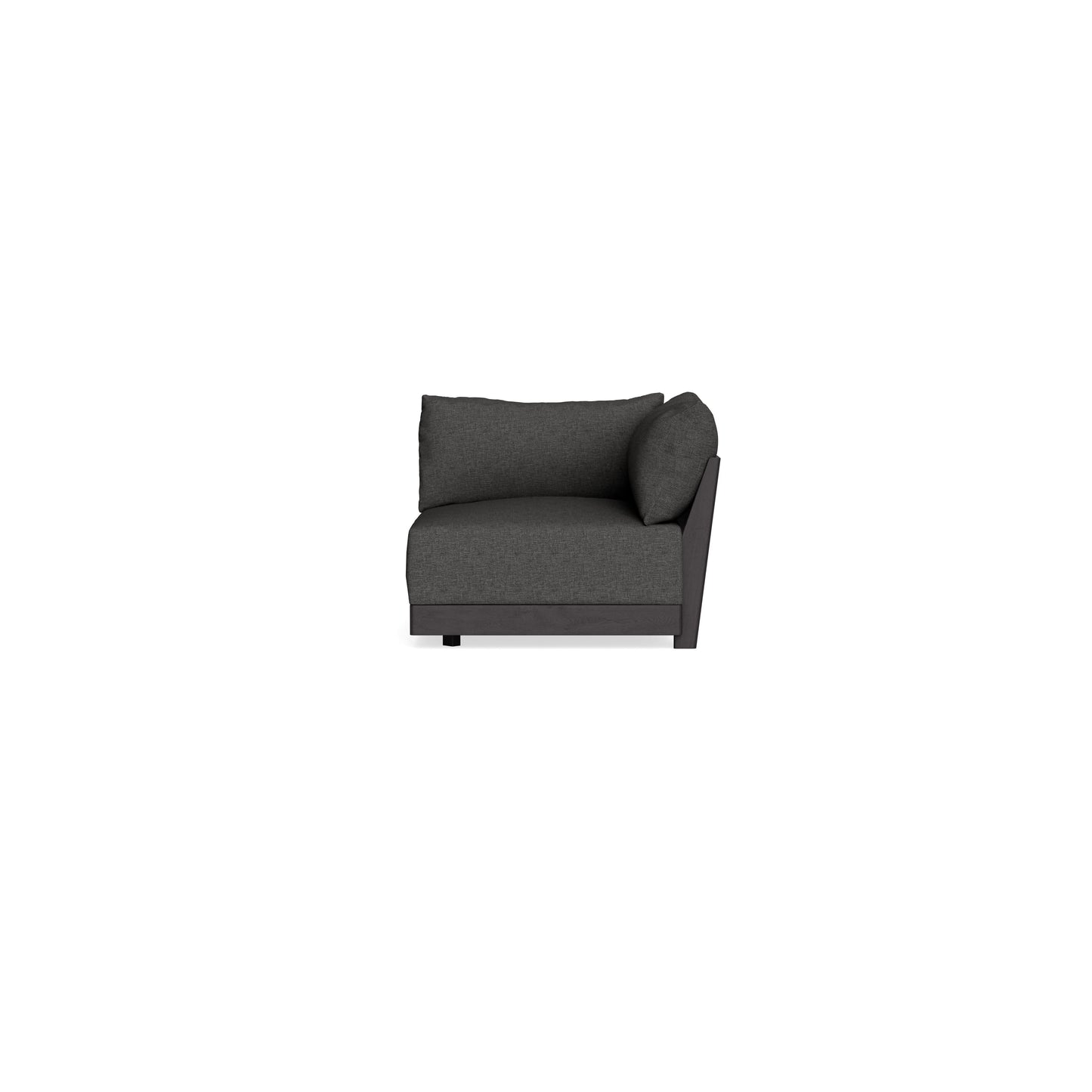 Modular Bondi Black Corner Chair in Graphite | Memory Foam Blend