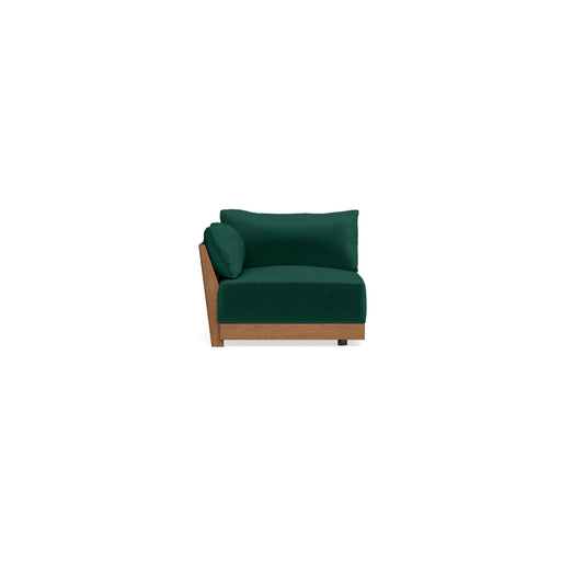 Modular Bondi Espresso End Chair in Evergreen | Memory Foam Blend