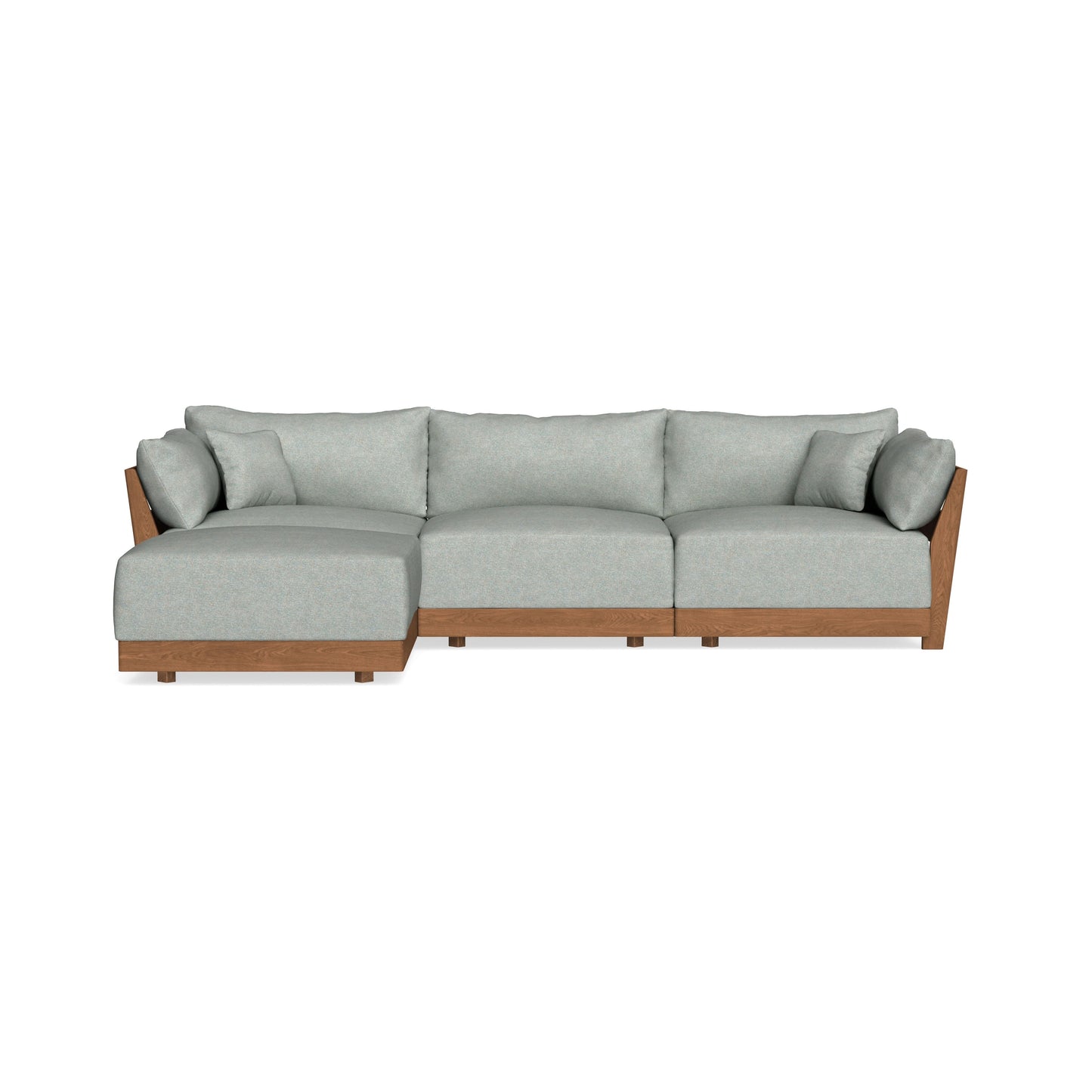 Modular Bondi Espresso 3-Seater Sectional in Spa | Memory Foam Blend