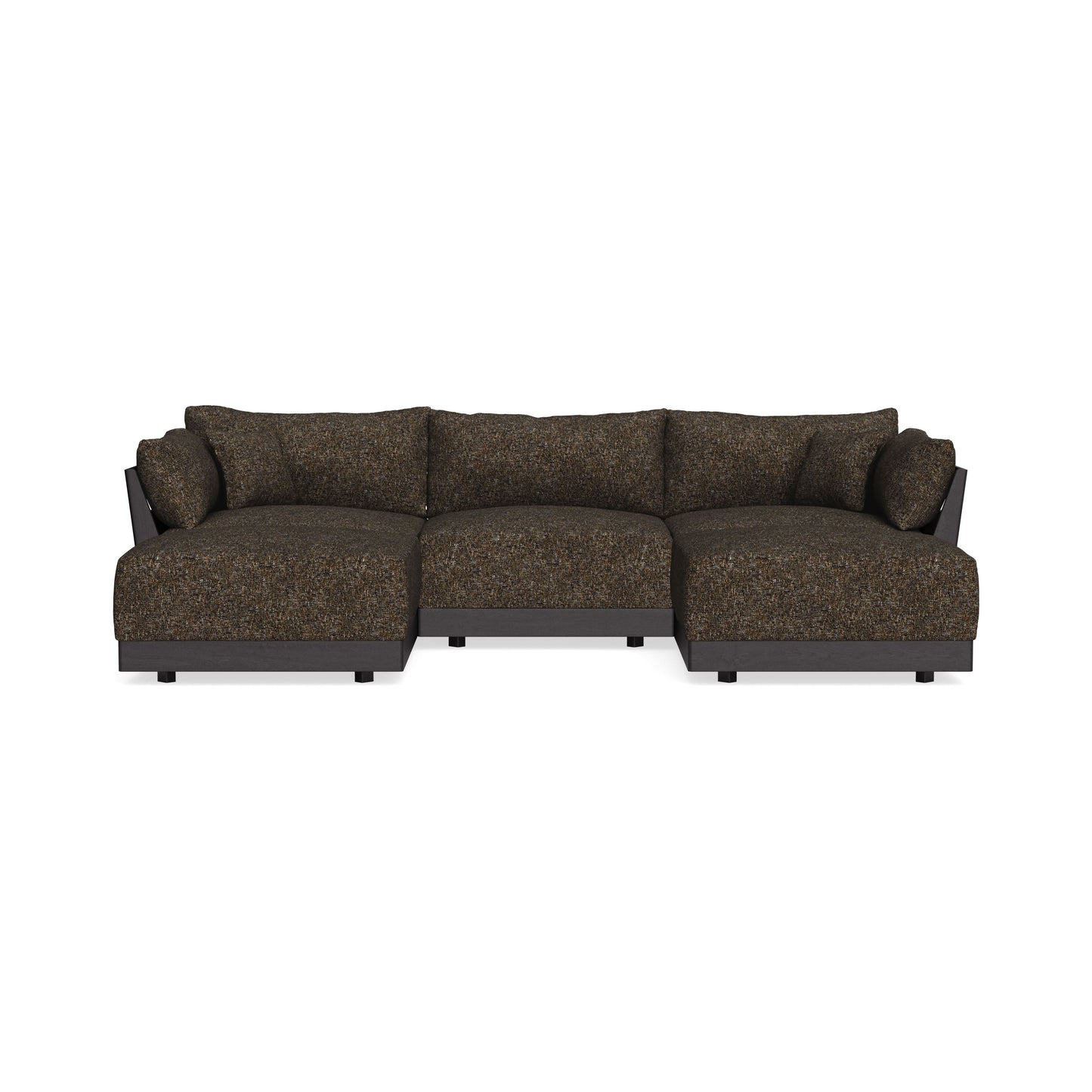Modular Bondi Black 3-Seater U-Sectional in Phantom | Classic Blend