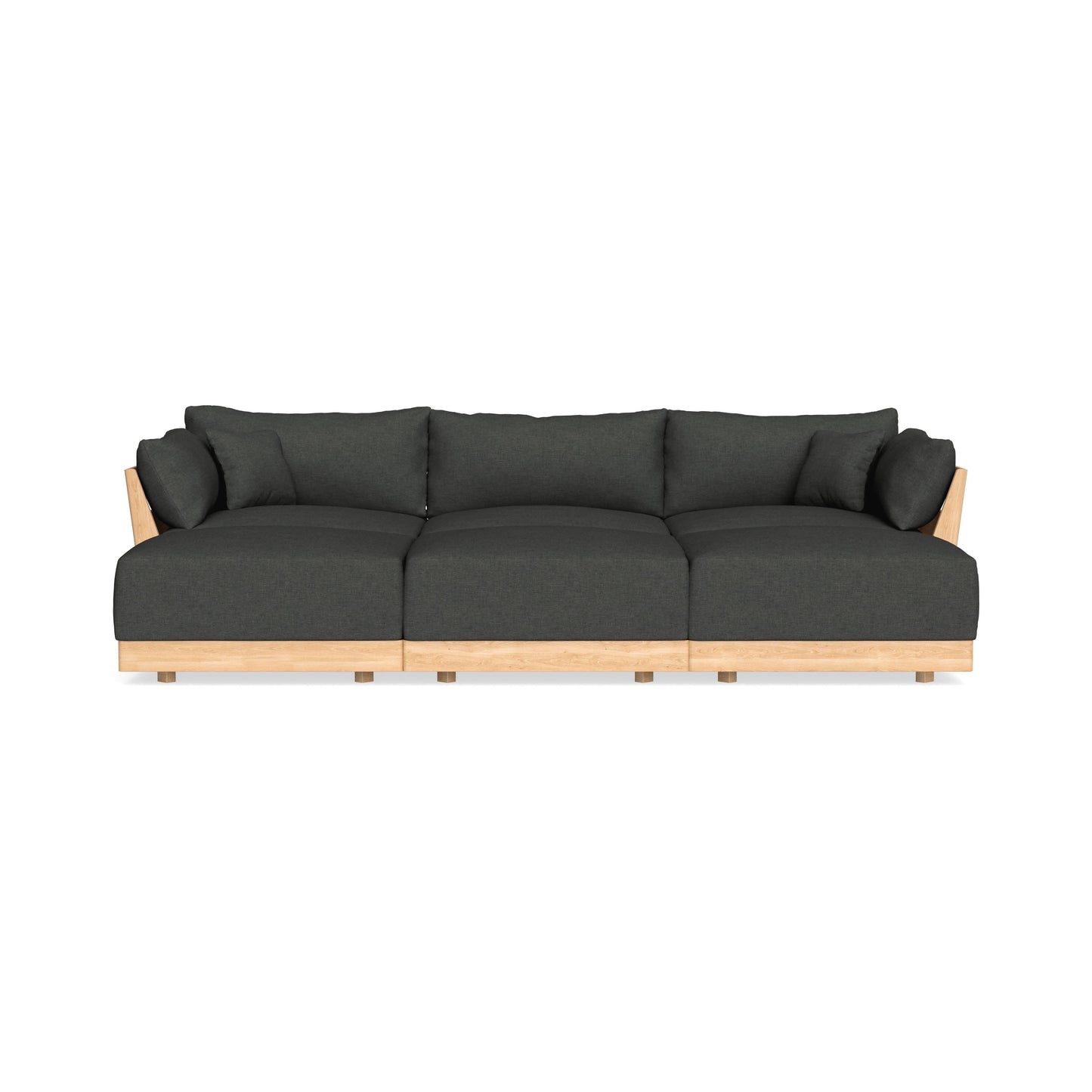 Slipcover Only - Modular Bondi 3-Seater Daybed Sofa Sectional in Raven Gray