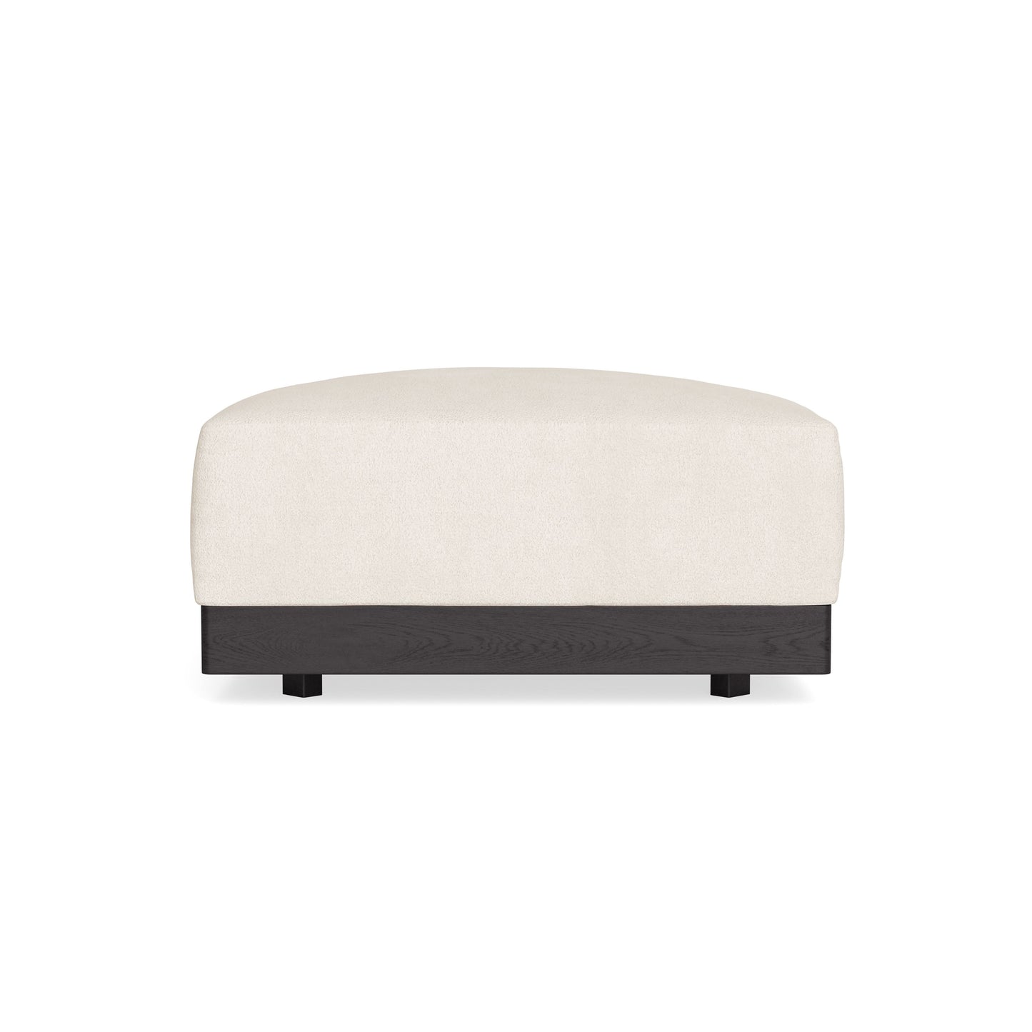 Modular Bondi Black Ottoman in Powder | Classic Blend