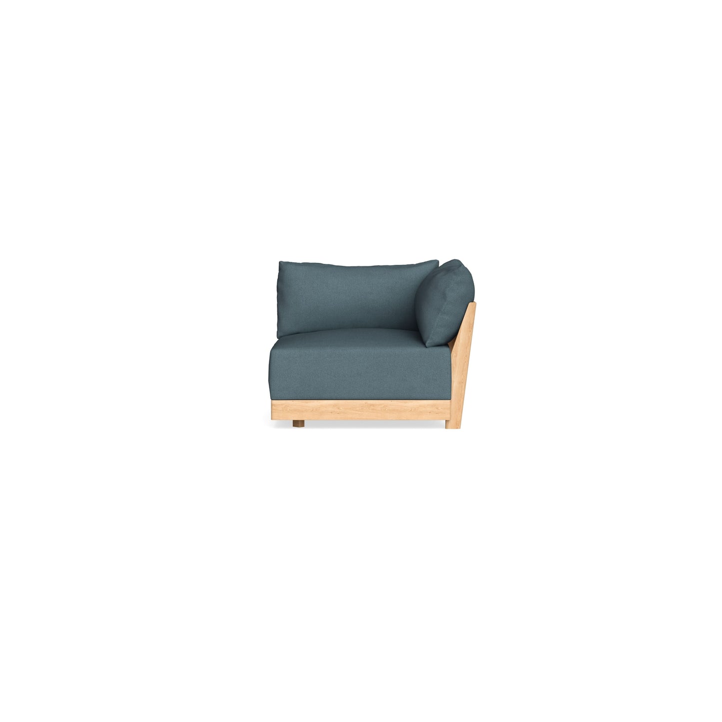 Modular Bondi Latte Corner Chair in Slate Blue | Memory Foam Blend