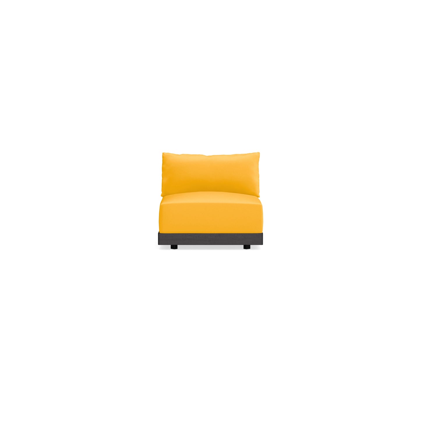 Modular Bondi Black Armless Chair in Marigold | Memory Foam Blend