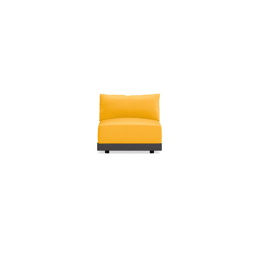 Modular Bondi Black Armless Chair in Marigold | Memory Foam Blend