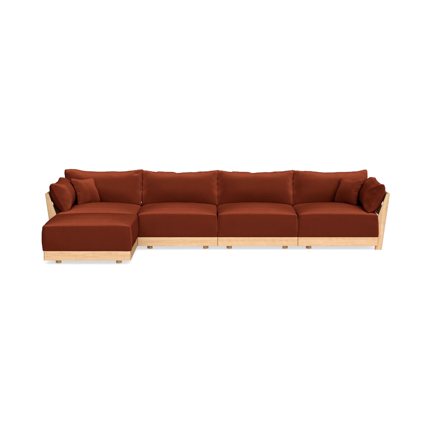 Slipcover Only - Modular Bondi 4-Seater Sectional in Rust