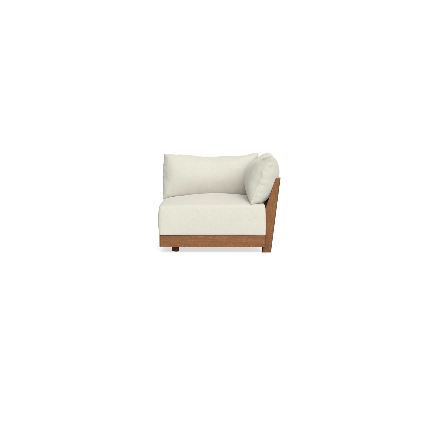 Modular Bondi Espresso Corner Chair in Eggshell | Memory Foam Blend