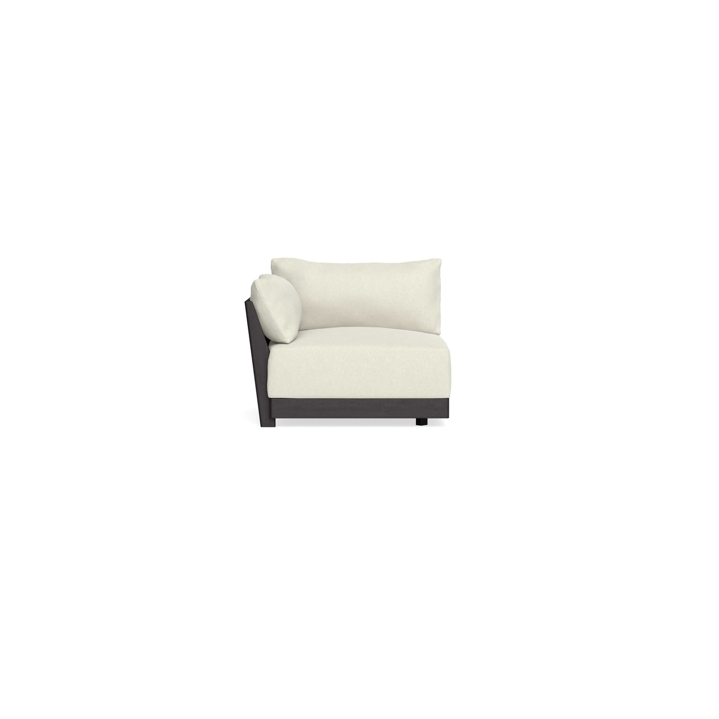 Modular Bondi Black End Chair in Eggshell | Memory Foam Blend