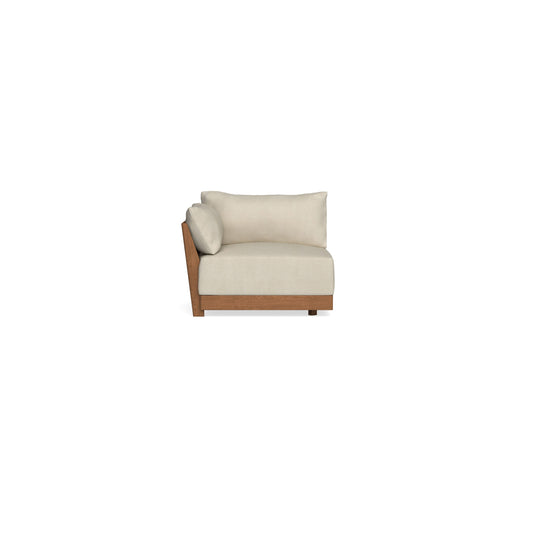 Modular Bondi Espresso End Chair in Almond | Memory Foam Blend