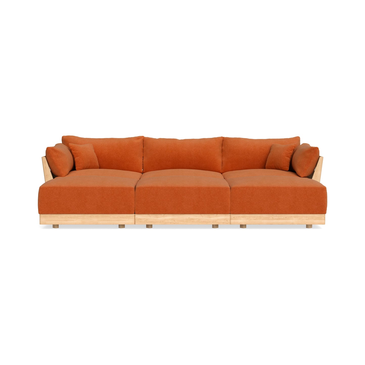 Slipcover Only - Modular Bondi 3-Seater Daybed Sofa Sectional in Terracotta