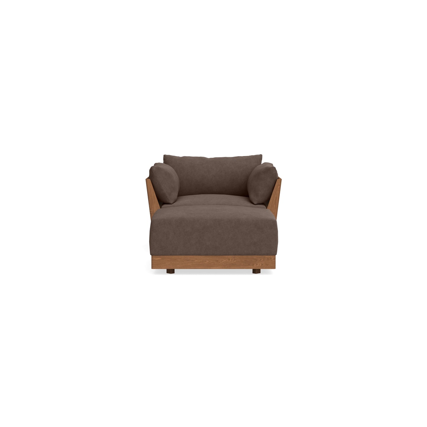 Modular Bondi Espresso Armchair + Ottoman in Chocolate | Classic Blend