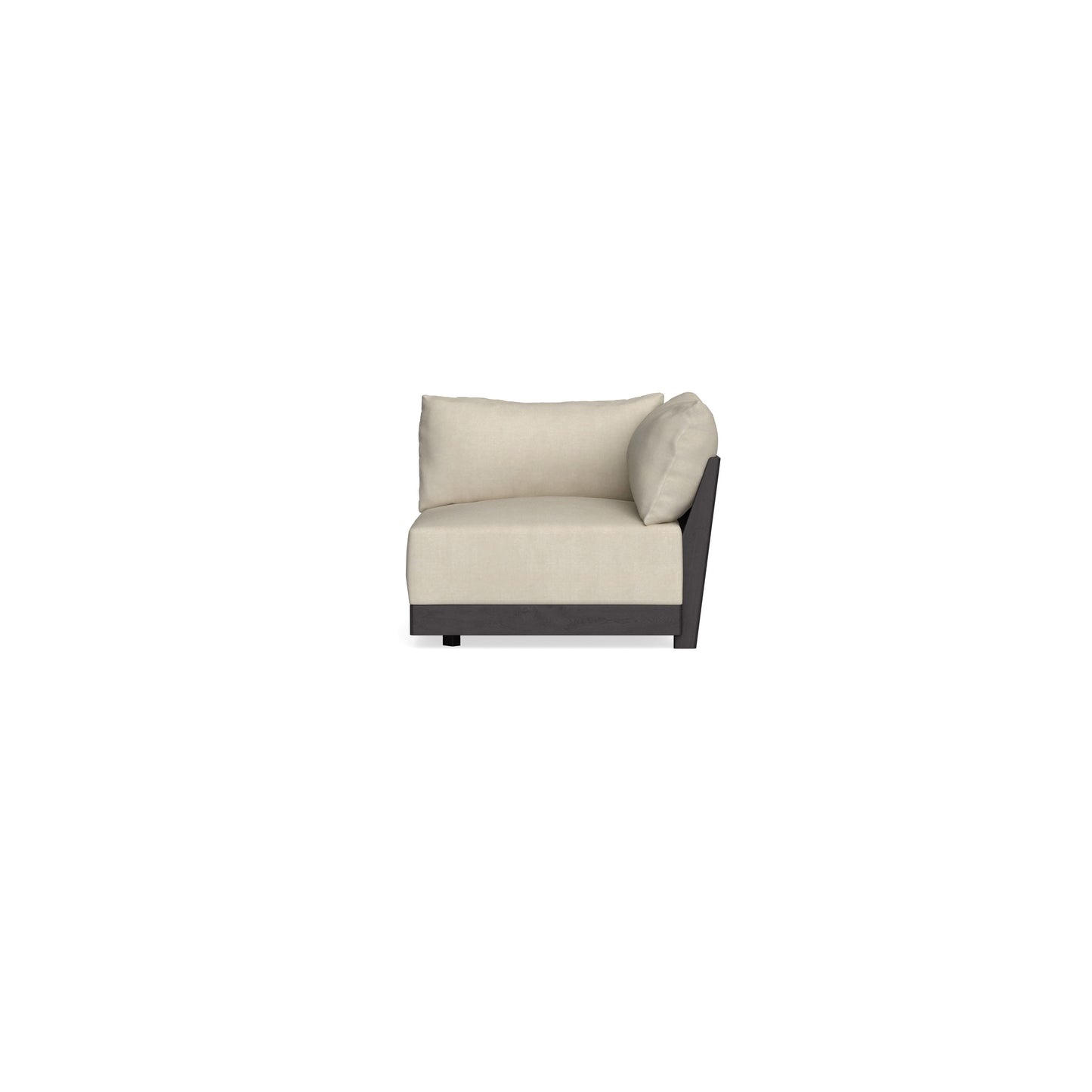 Modular Bondi Black Corner Chair in Almond | Memory Foam Blend