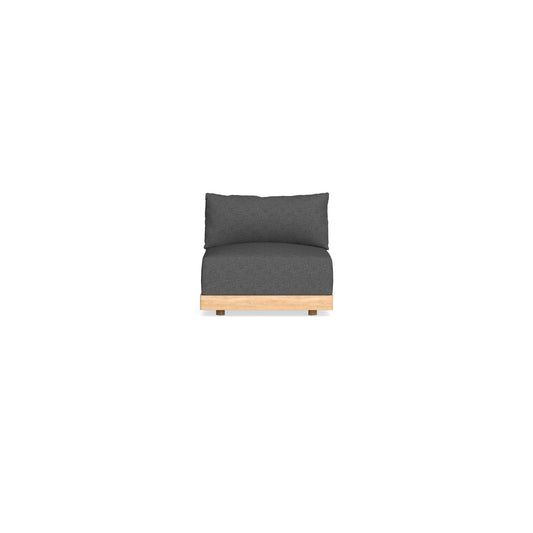 Modular Bondi Latte Armless Chair in Pebble | Memory Foam Blend