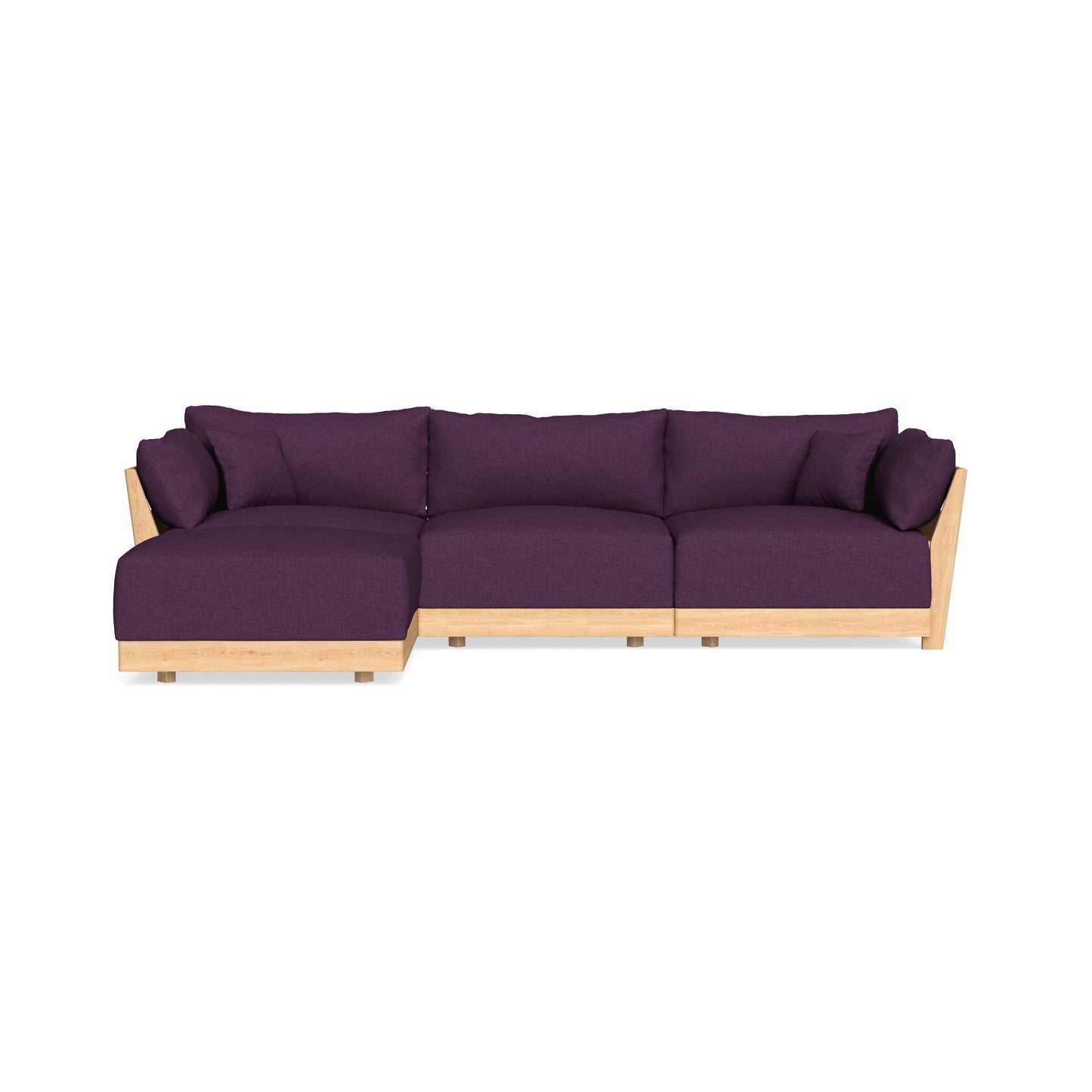 Slipcover Only - Modular Bondi 3-Seater Sectional in Aubergine