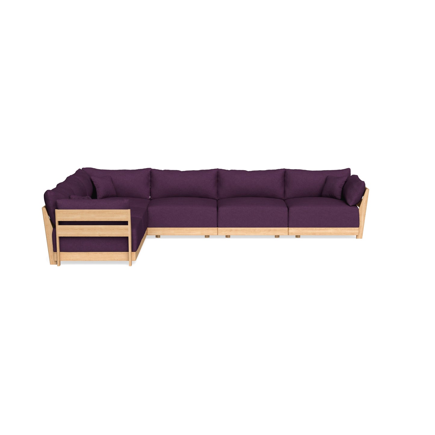 Slipcover Only - Modular Bondi 6-Seater Corner Sectional in Aubergine