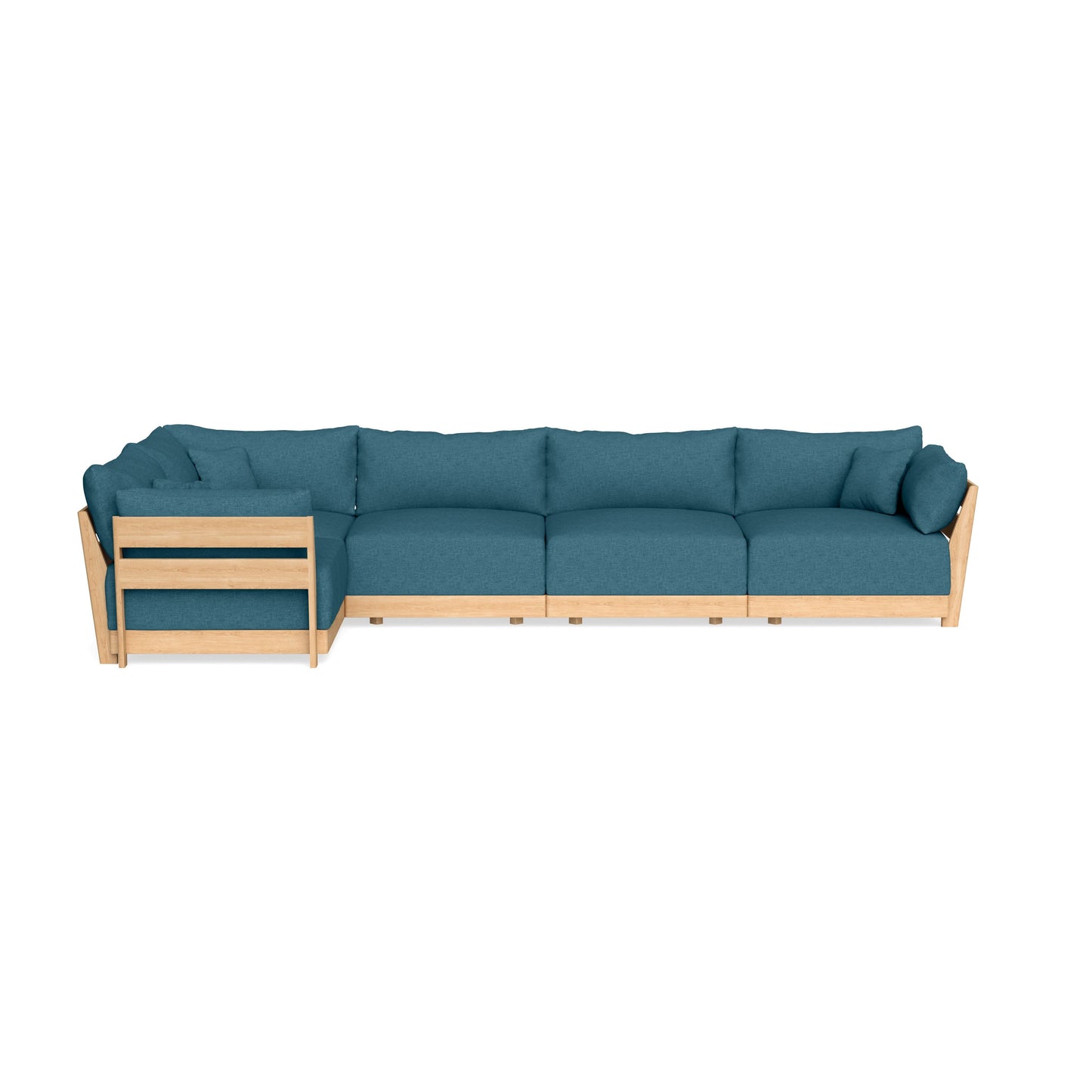 Slipcover Only - Modular Bondi 5-Seater L-Sectional in Aegean Blue