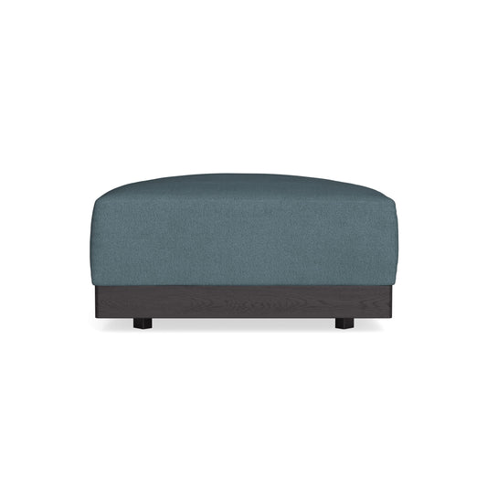 Modular Bondi Black Ottoman in Slate Blue | Memory Foam Blend