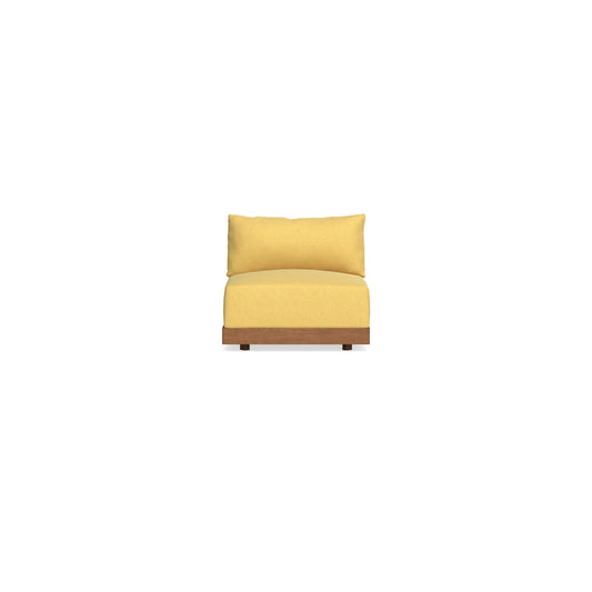 Modular Bondi Espresso Armless Chair in Goldenrod | Memory Foam Blend