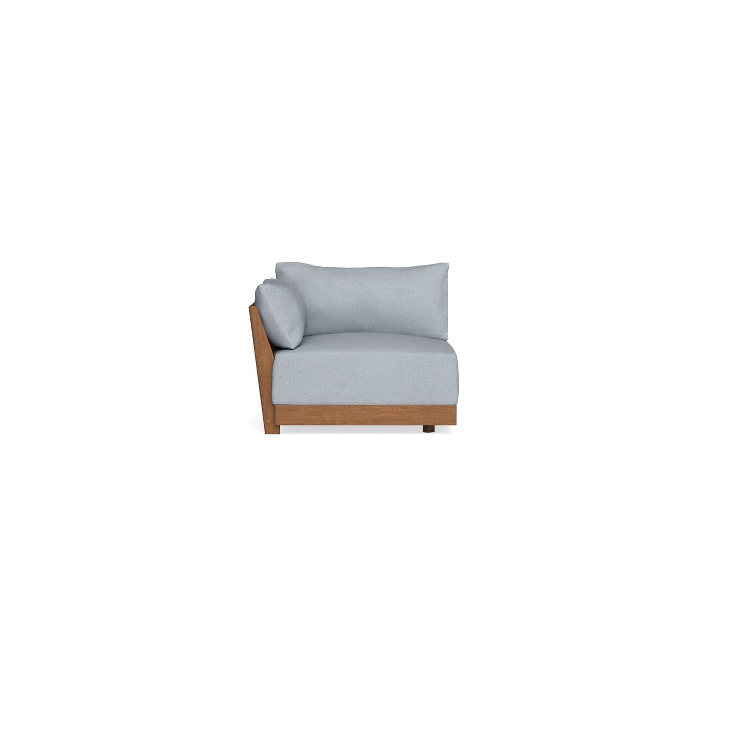 Modular Bondi Espresso End Chair in Ash | Memory Foam Blend