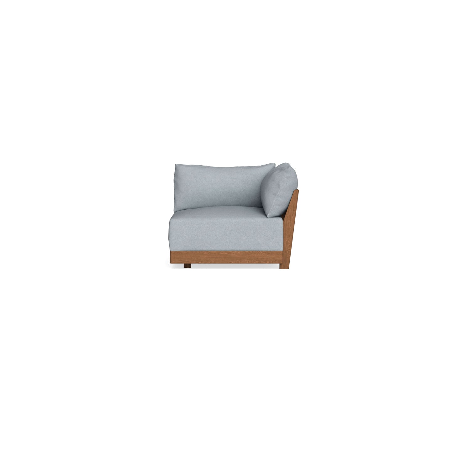 Modular Bondi Espresso Corner Chair in Ash | Memory Foam Blend