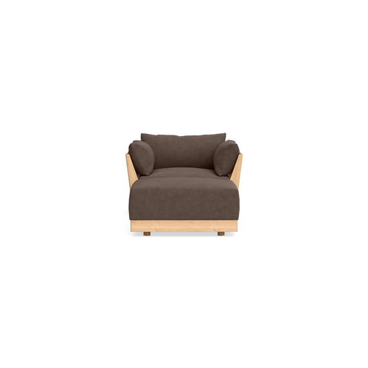 Modular Bondi Latte Armchair + Ottoman in Chocolate | Memory Foam Blend