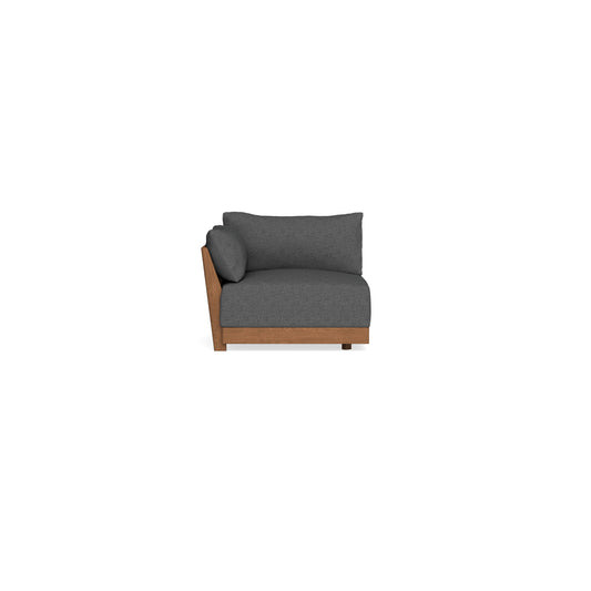 Modular Bondi Espresso End Chair in Pebble | Memory Foam Blend
