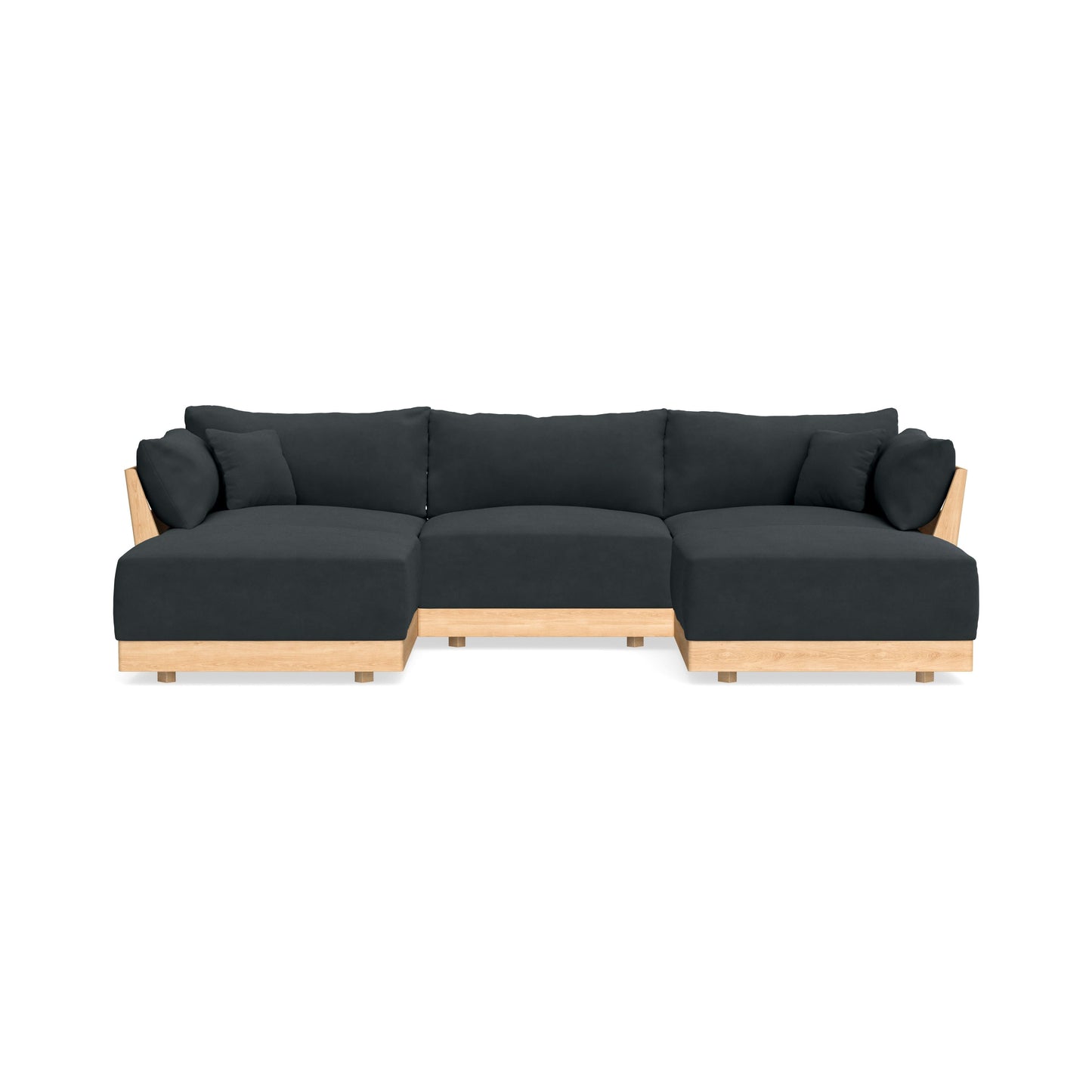 Slipcover Only - Modular Bondi 3-Seater U-Sectional in Obsidian