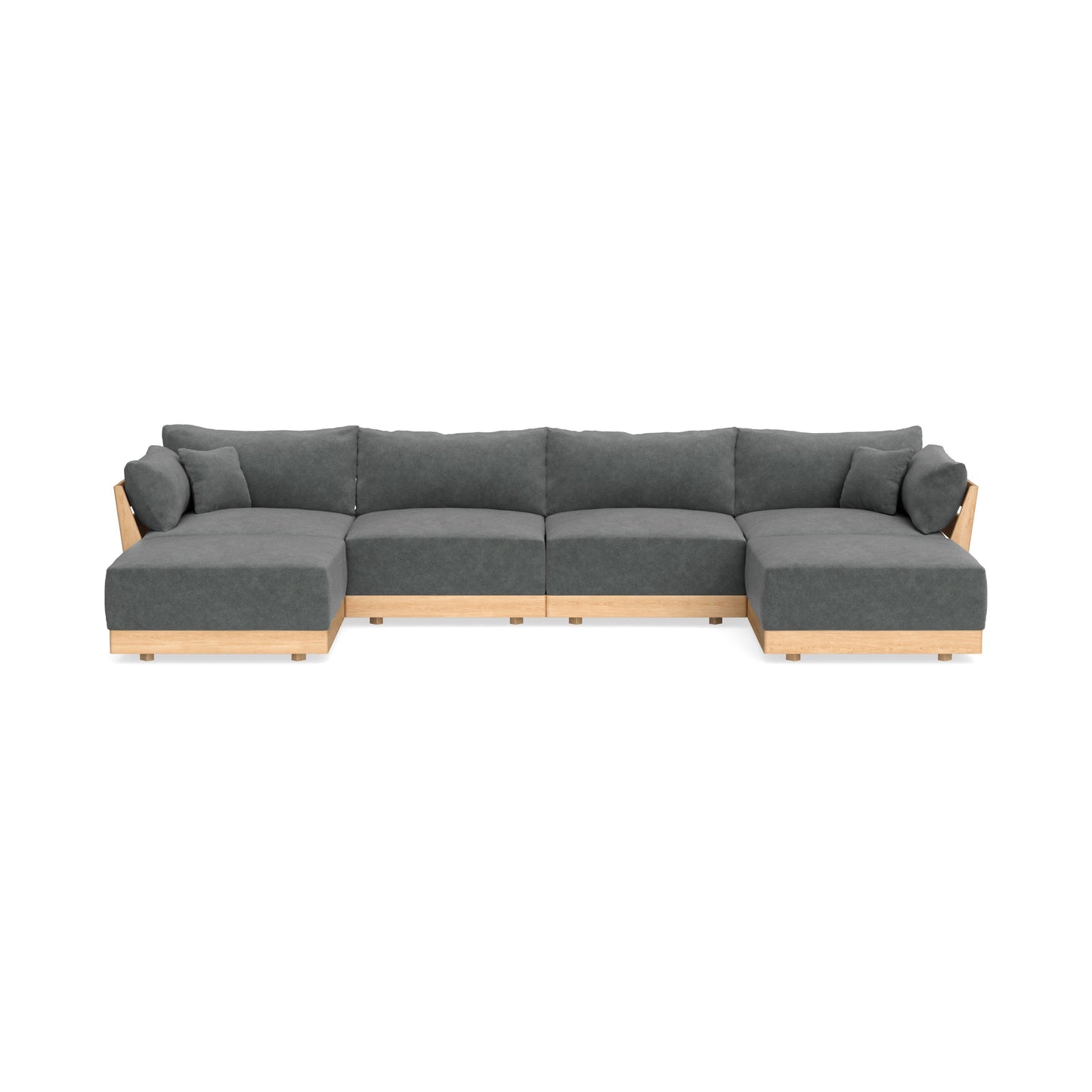 Slipcover Only - Modular Bondi 4-Seater U-Sectional in Chimney Gray