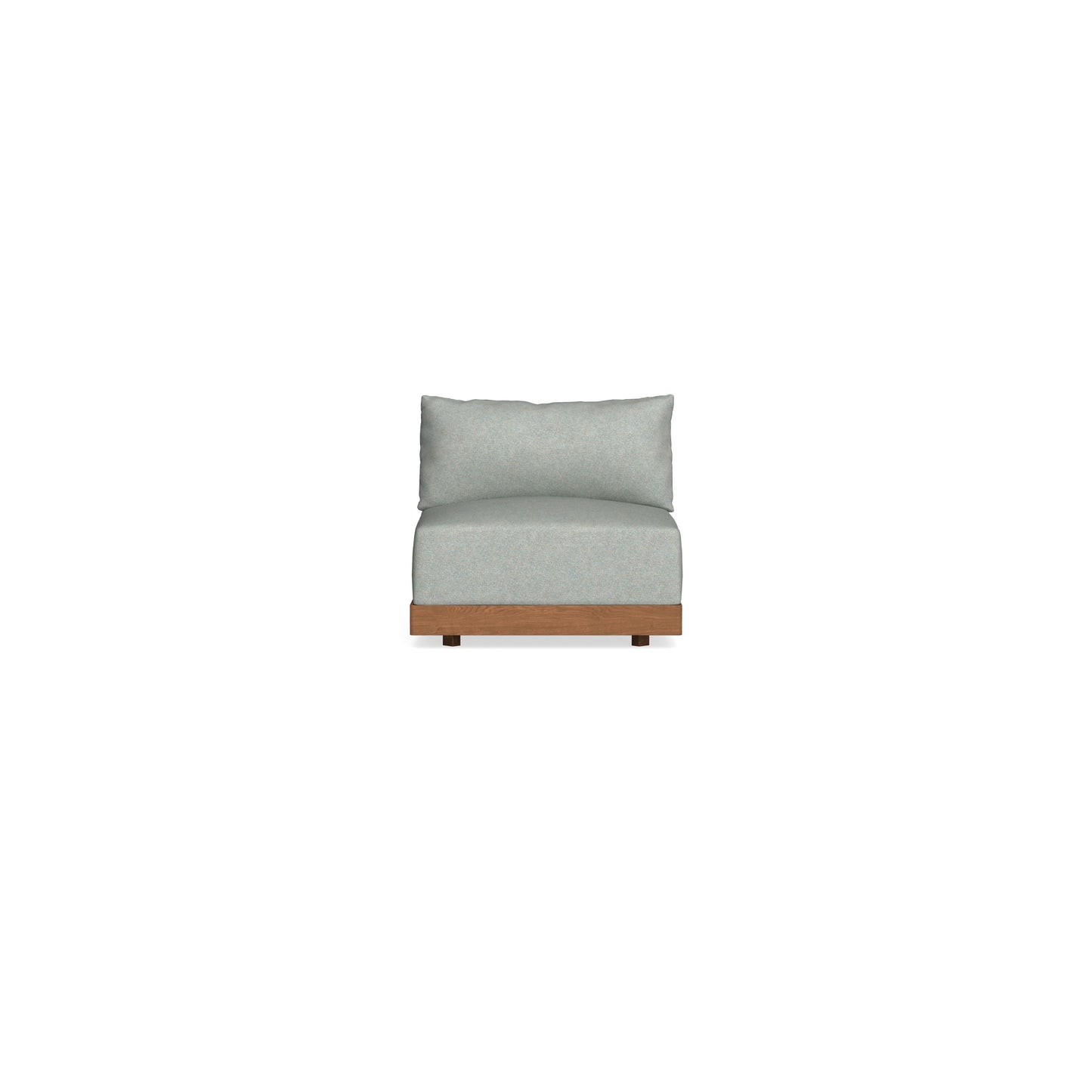 Modular Bondi Espresso Armless Chair in Spa | Memory Foam Blend