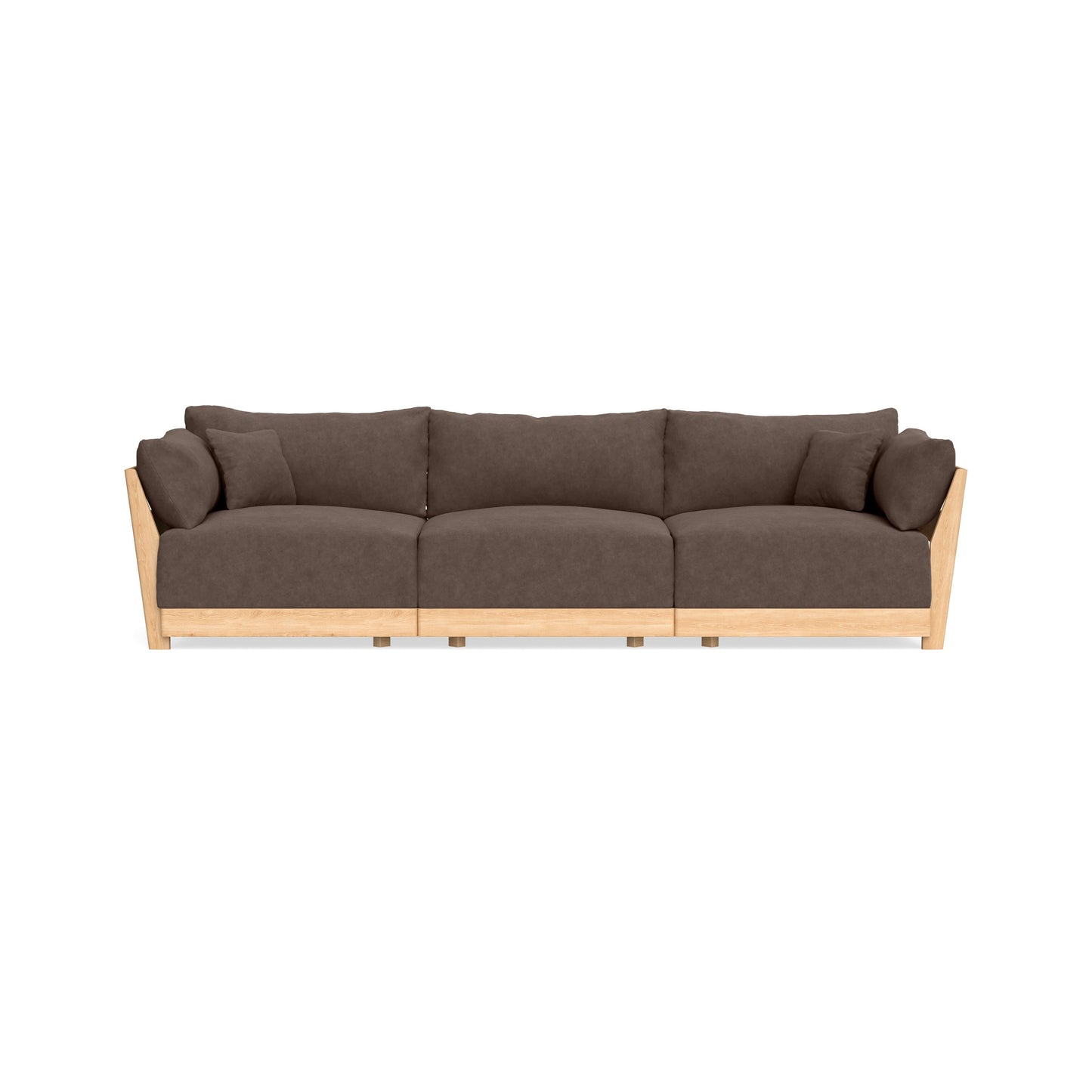 Modular Bondi Latte 3-Seater Sofa in Chocolate | Memory Foam Blend
