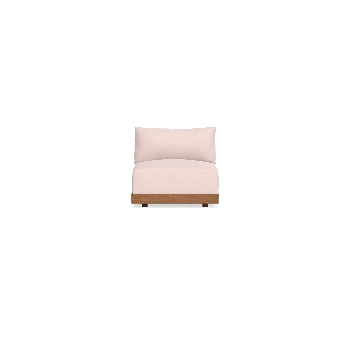 Modular Bondi Espresso Armless Chair in Peony | Memory Foam Blend