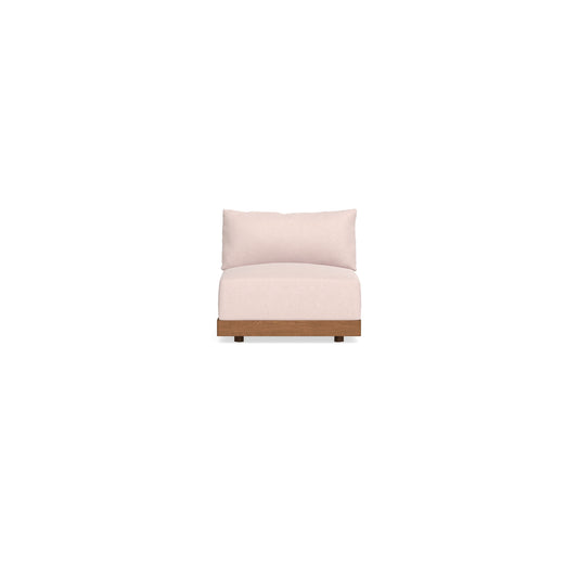 Modular Bondi Espresso Armless Chair in Peony | Memory Foam Blend