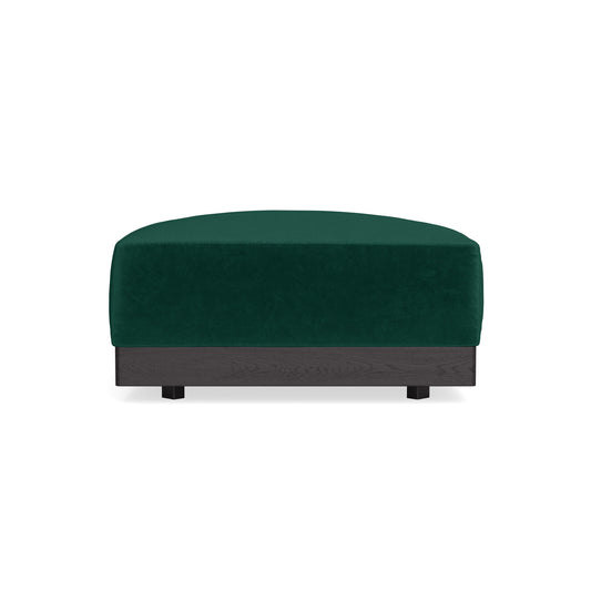 Modular Bondi Black Ottoman in Evergreen | Classic Blend
