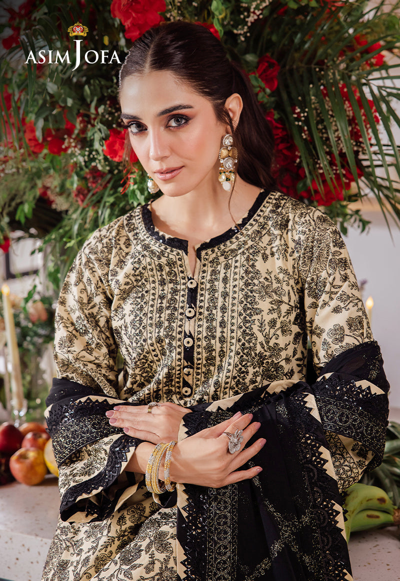 AJUR-09 EMBROIDERED LAWN 3 PCS
