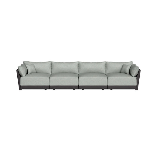 Modular Bondi Black 4-Seater Sofa in Spa | Memory Foam Blend