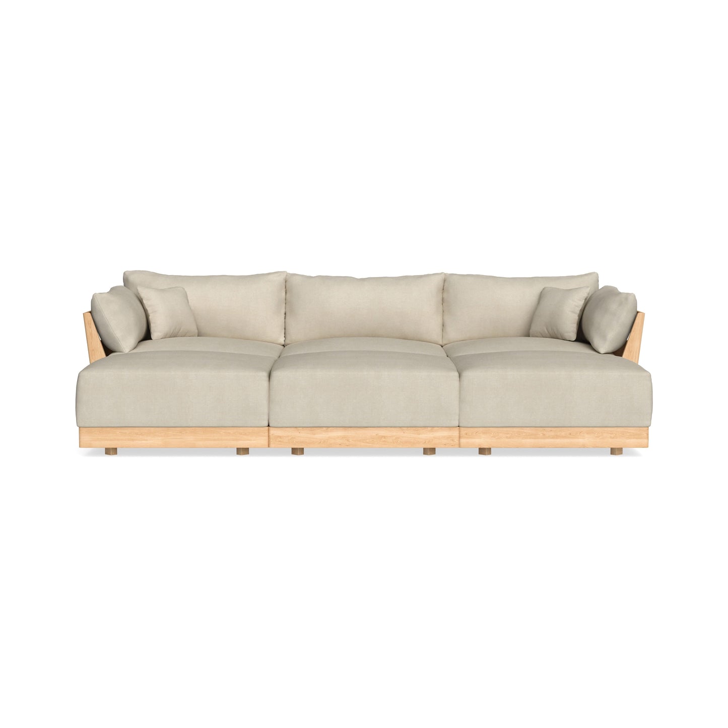 Slipcover Only - Modular Bondi 3-Seater Daybed Sofa Sectional in Almond