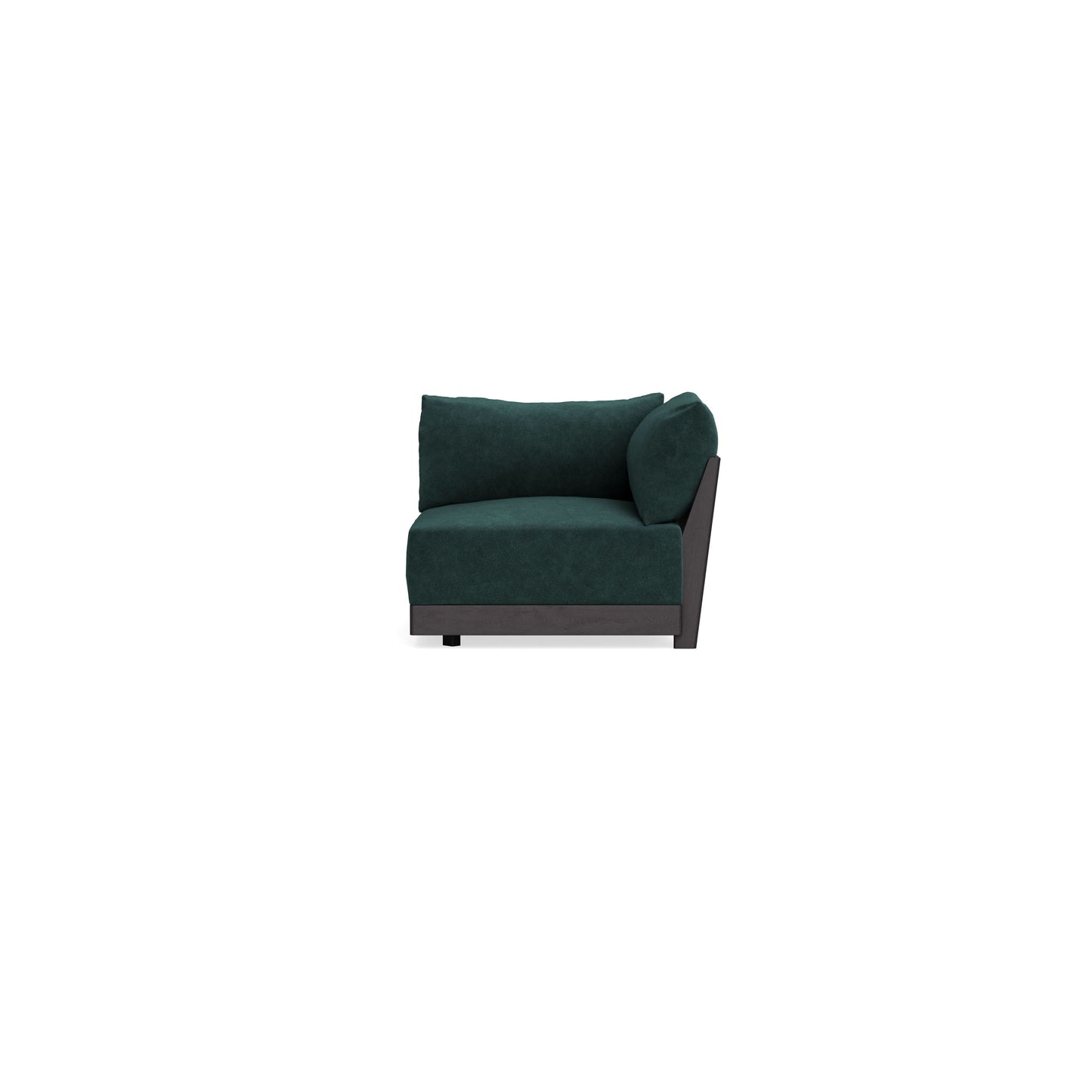 Modular Bondi Black Corner Chair in Harbor Blue | Memory Foam Blend