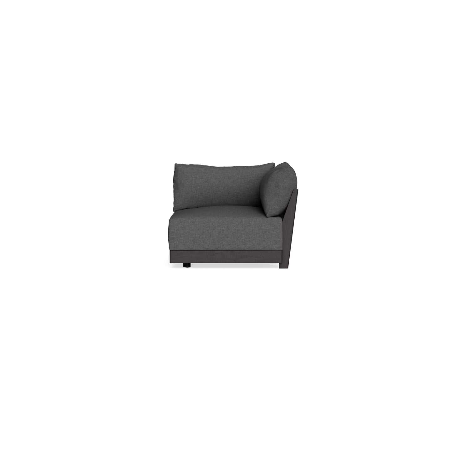 Modular Bondi Black Corner Chair in Pebble | Memory Foam Blend